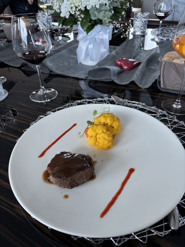 Beef fillet with saffron cauliflower
