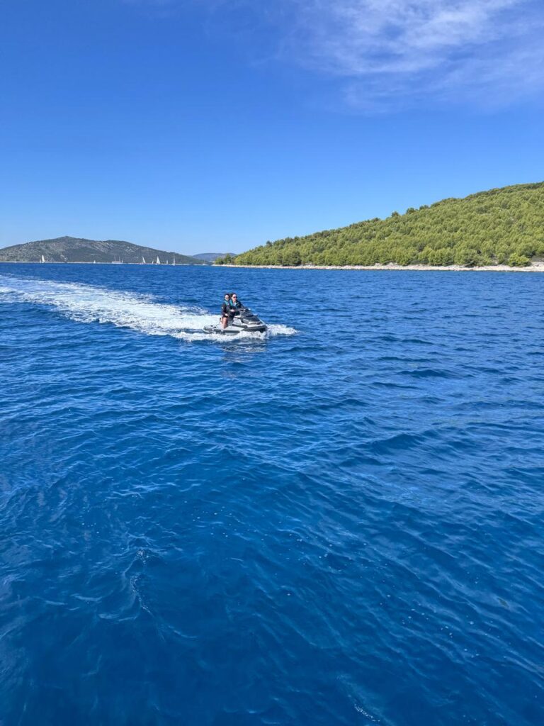 Guests on the jet ski off the Dalmatian coast