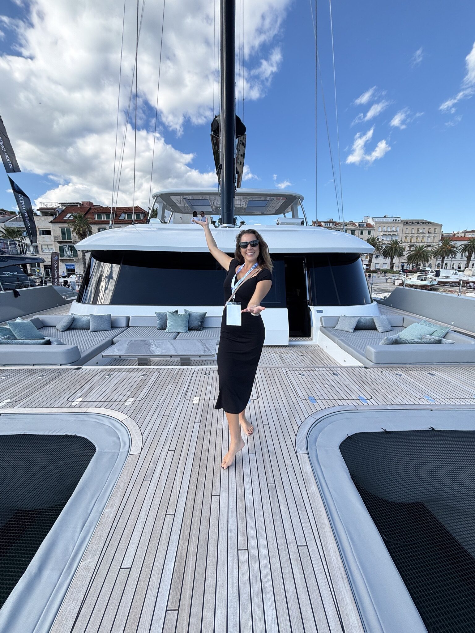 On the foredeck of XMOTION at the Croatia Yacht Show
