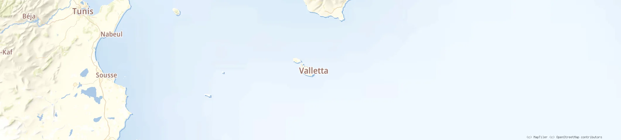 Map of Valletta, Malta
