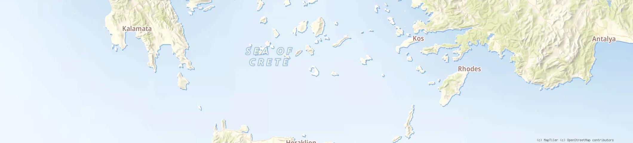 Map of Santorini, Greece