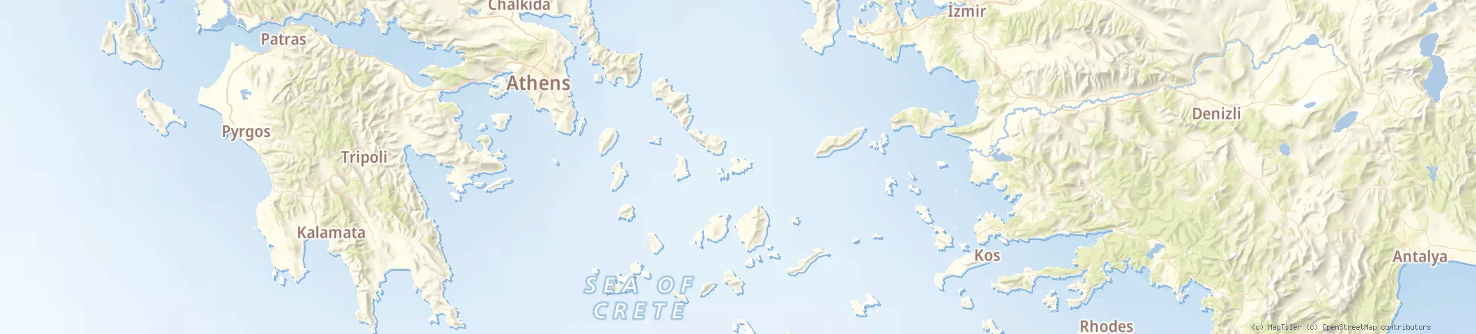 Map of Mykonos, Greece