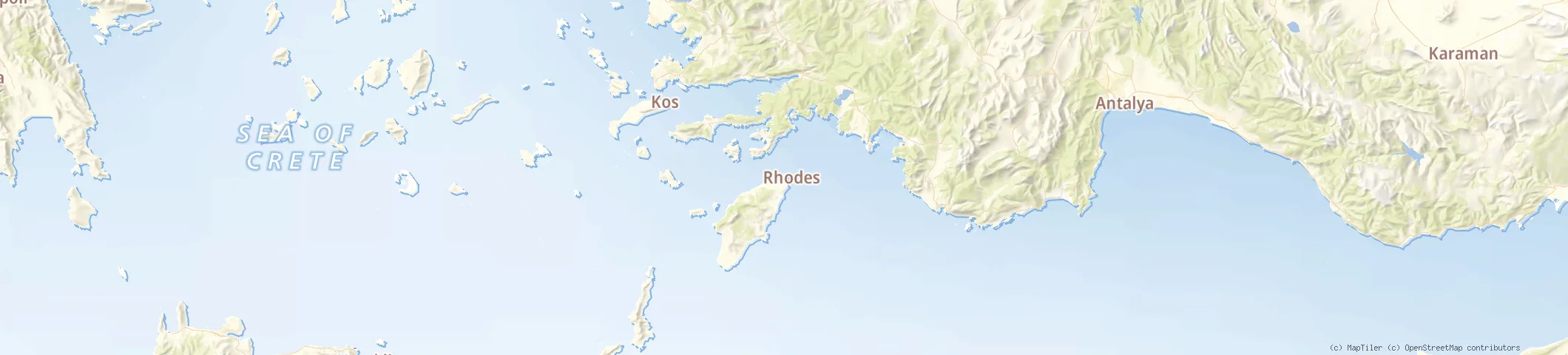 Map of Greece, Rhodes