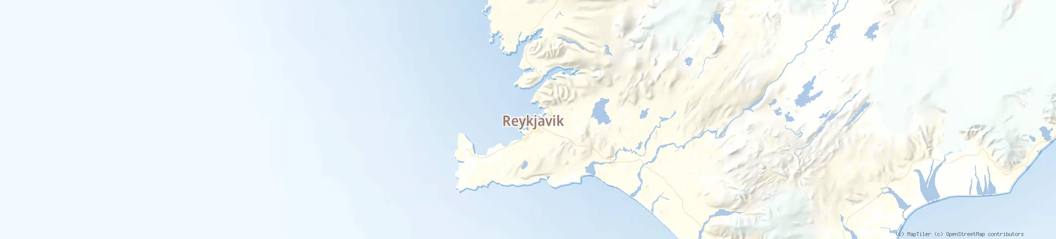 Map of Reykjavic, Iceland
