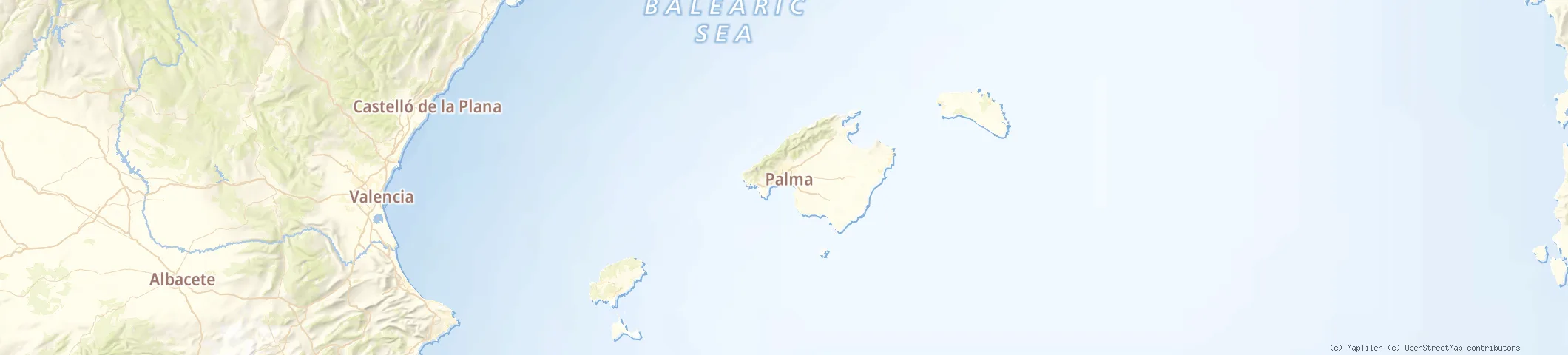 Map of Palma, Spain