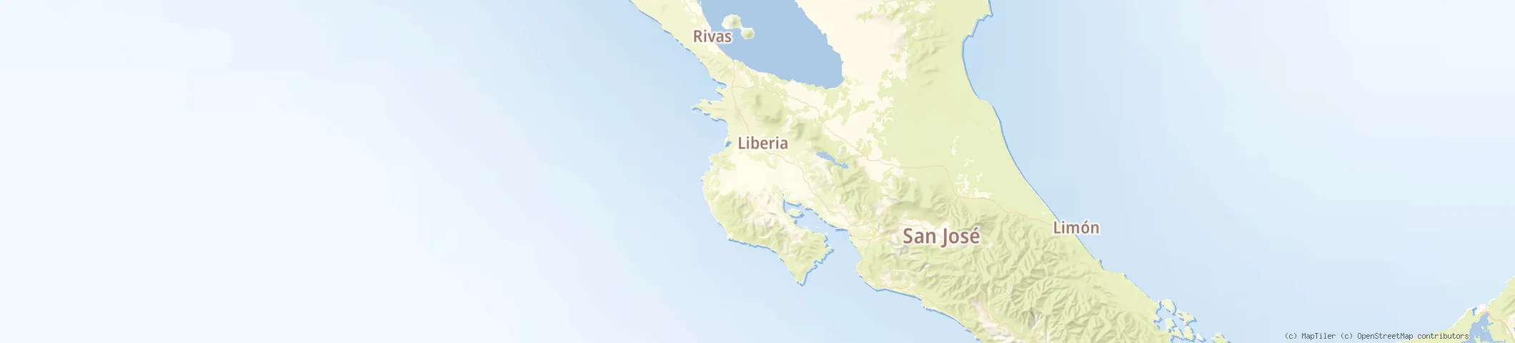 Map of Guanacaste, Costa Rica