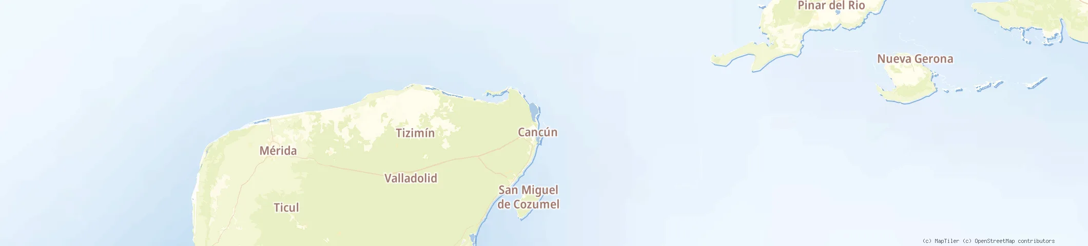 Map of Isla Mujures, Mexico Coast