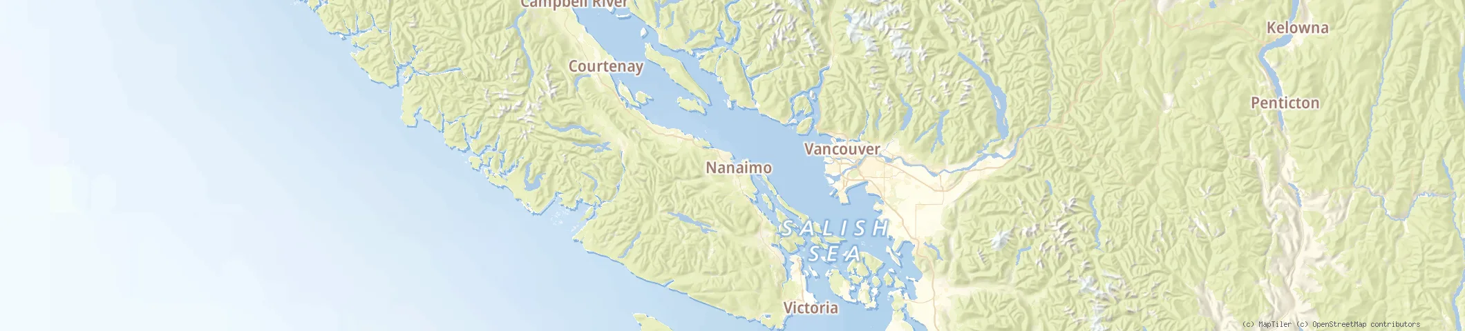 Map of Nanaimo, BC, Canada