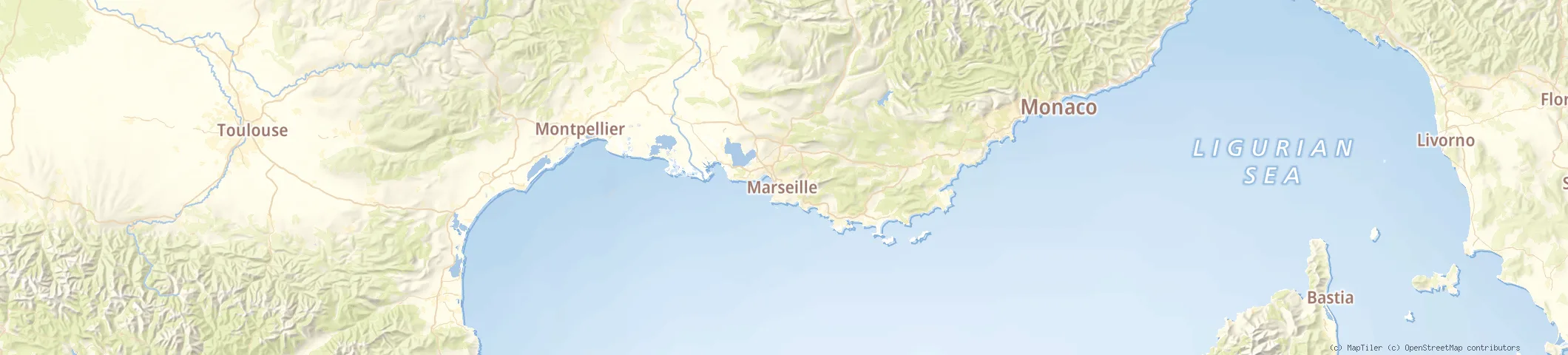 Map of Central Med - France