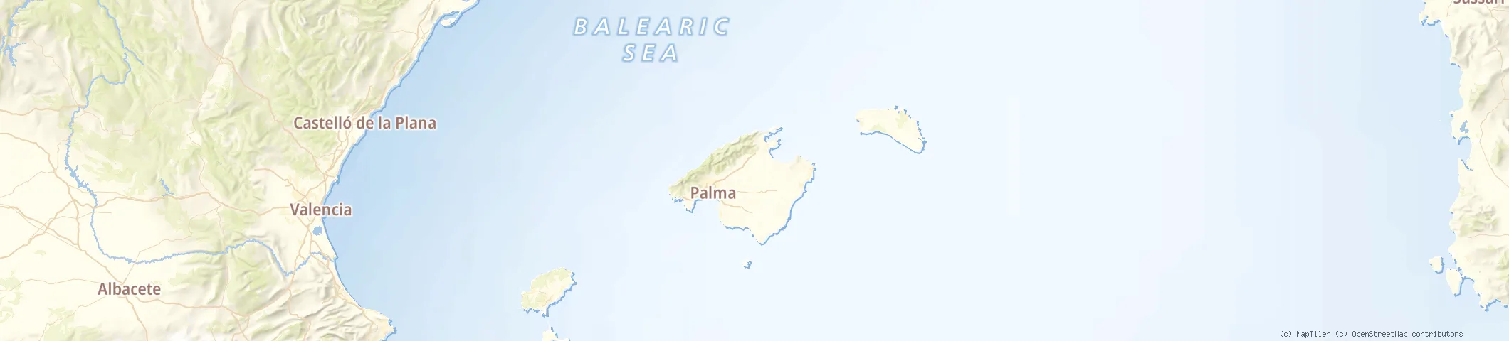 Map of Malorca, Spain