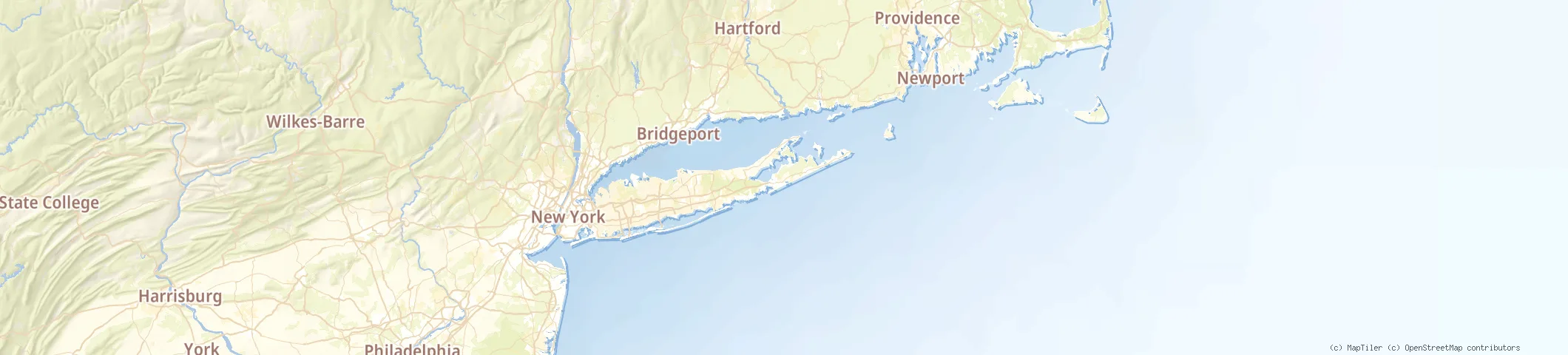 Map of Newport or The Hamptons