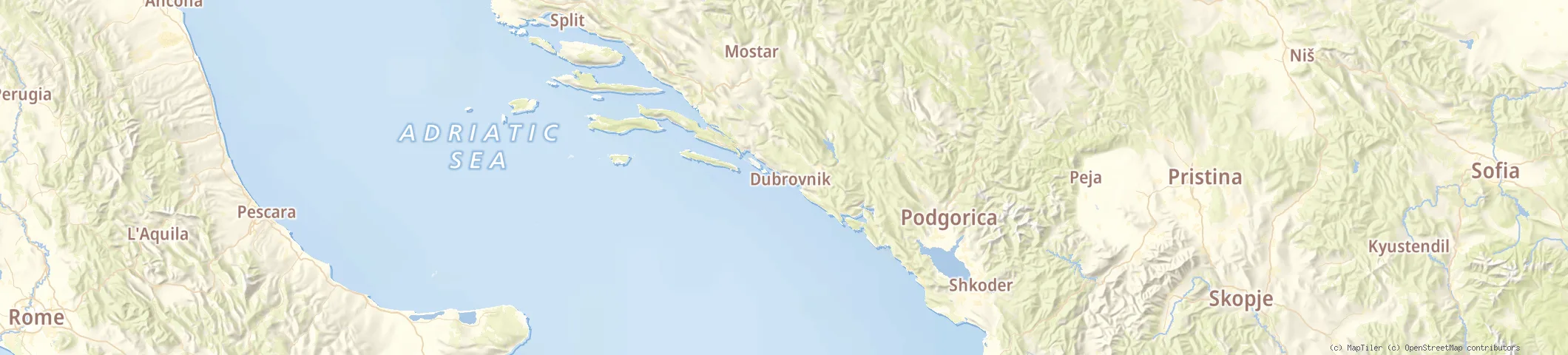 Map of Dubrovnik, Croatia