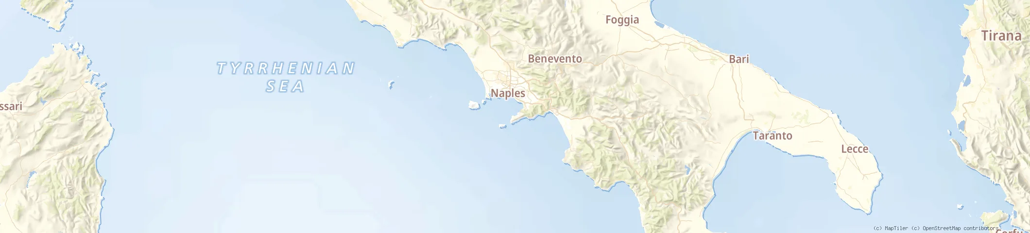 Map of Soorento, Italy