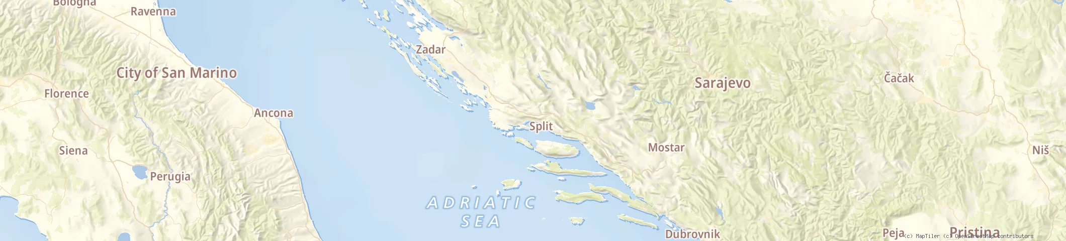 Map of Port Ka&scaron;tilac, Ka&scaron;tel Gomili
