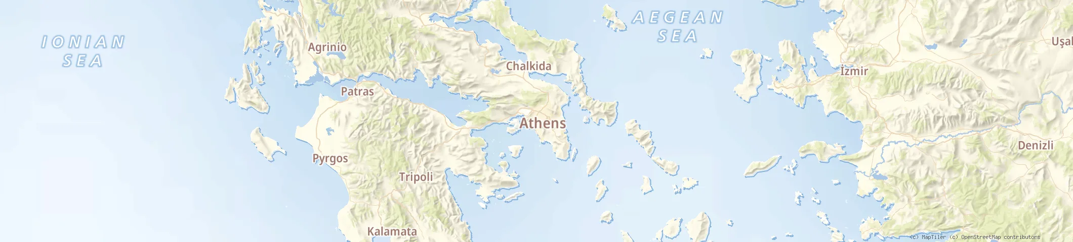 Map of Athens Greece