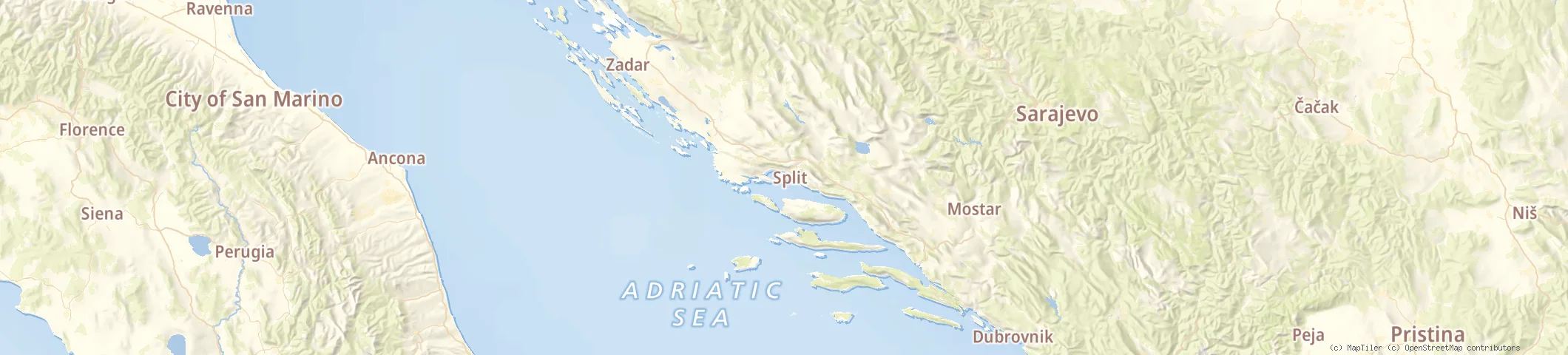 Map of Marina Ka&scaron;tela, Split, Croati