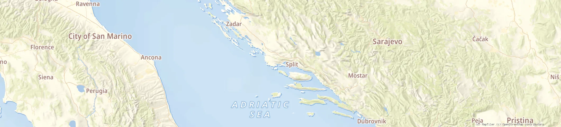 Map of Trogir, Croatia