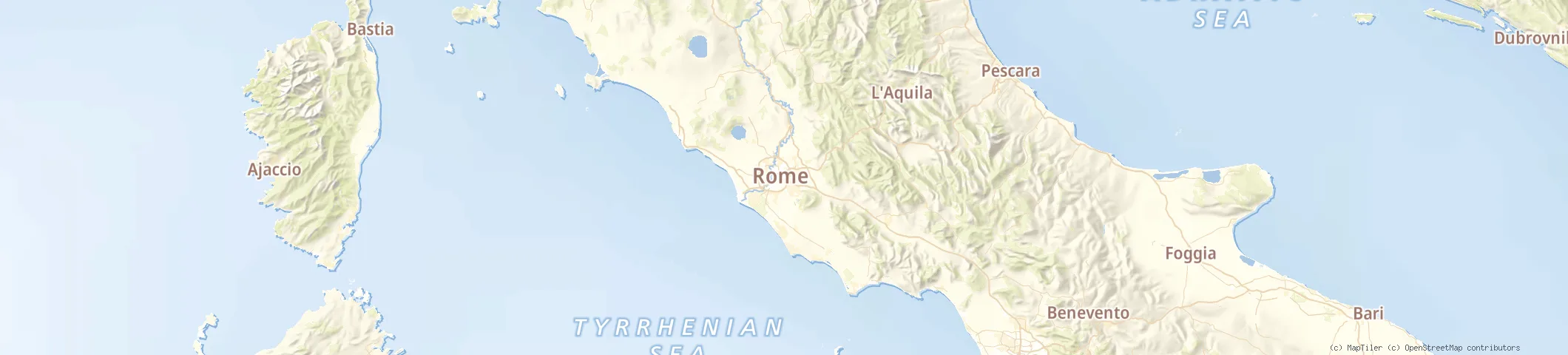 Map of Spain, SOF and Italy