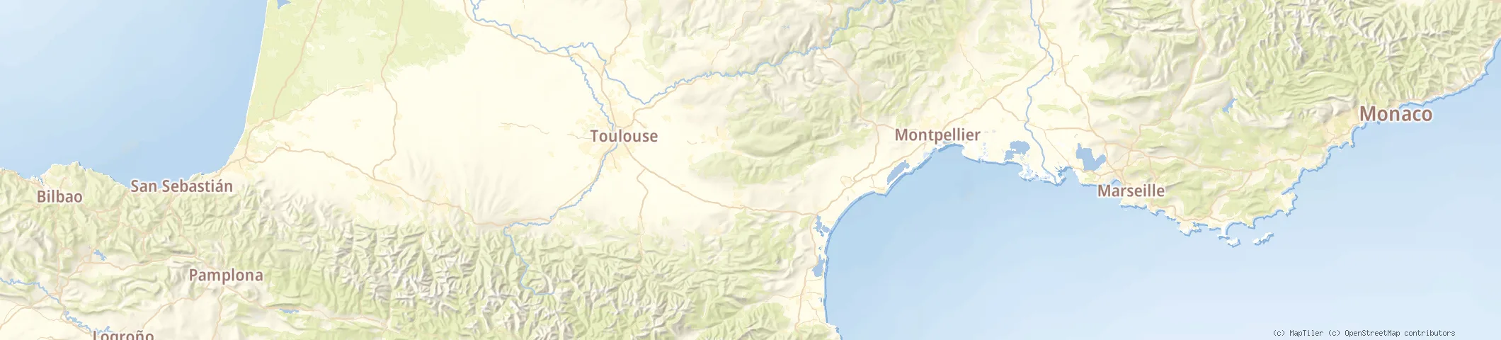 Map of CANAL DU MIDI
