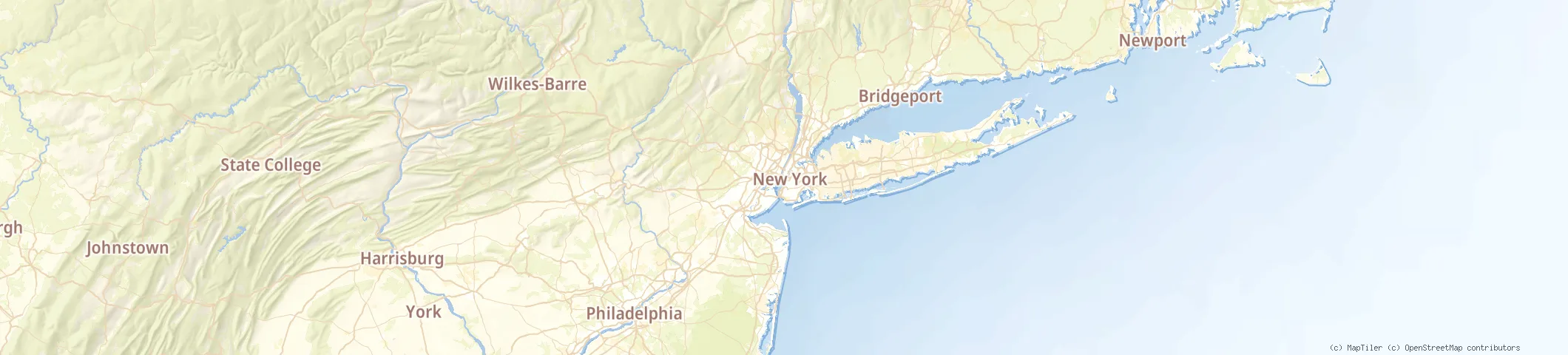 Map of New York City, NY