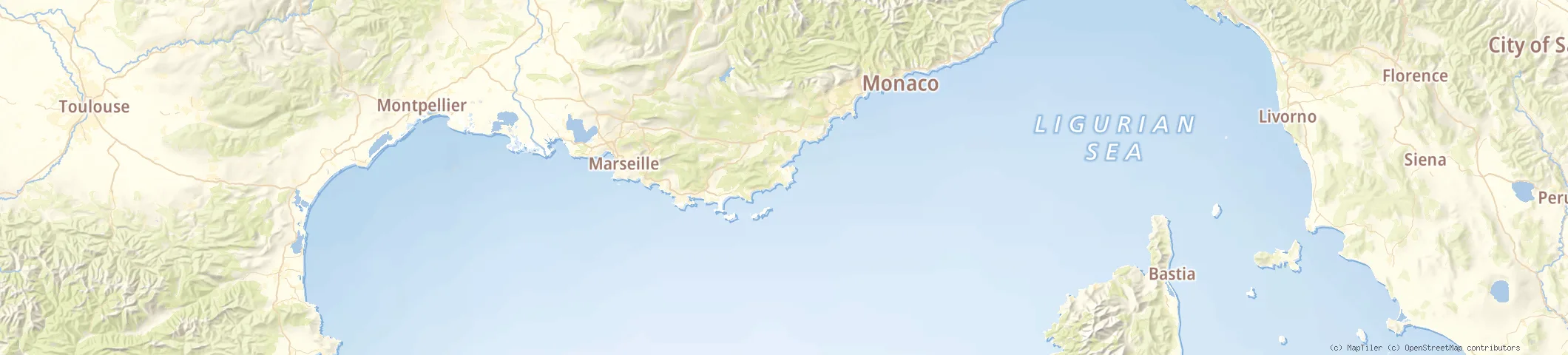 Map of Ramatuelle France