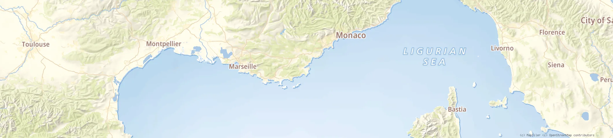 Map of French Riviera