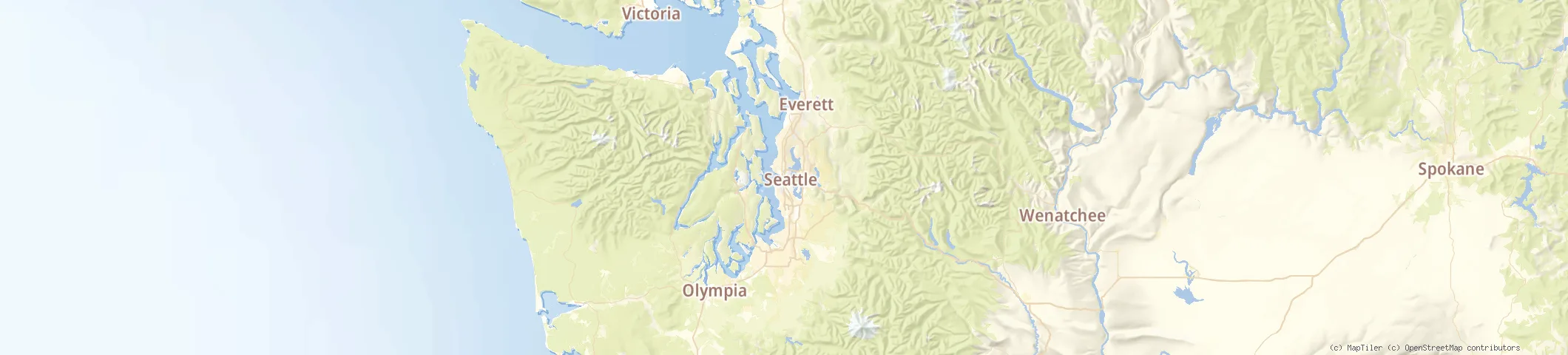 Map of Seattle, WA, USA