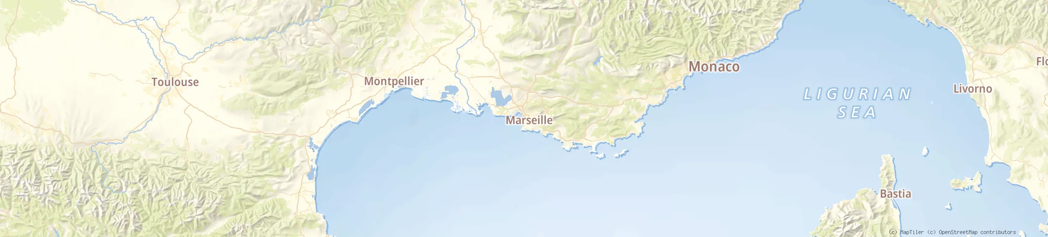 Map of Marseille, France
